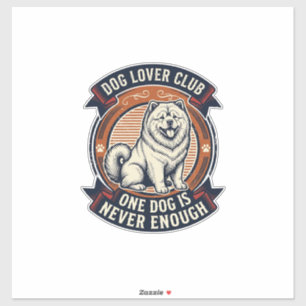 Pegatina Camisa de perro Chow Chow Un perro nunca es sufici