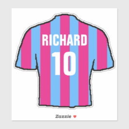 Pegatina Camisas de fútbol Claret y Azul a Personalizar.