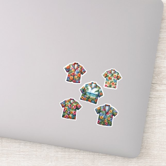 Pegatina Camisas Hawaianas Moda de Verano (Detalle)