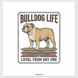 Pegatina Camiseta Amante del Bulldog Arte de Perro Grabado