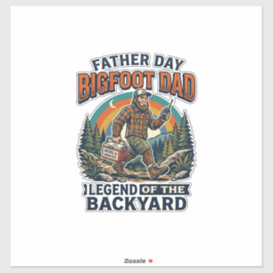 Pegatina Camiseta Bigfoot Papá Día del Padre Snacks Héroe D