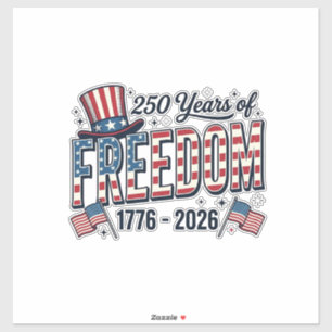 Pegatina Camiseta Conmemorativa Patriótica 250 Años de Libe