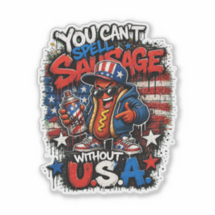 Pegatina Camiseta Cool Hot Dog USA Graffiti Streetwear