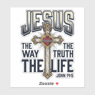 Pegatina Camiseta Cristiana Jesús El Camino La Verdad La Vi