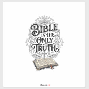 Pegatina Camiseta Cristiana La Biblia Es La Única Verdad