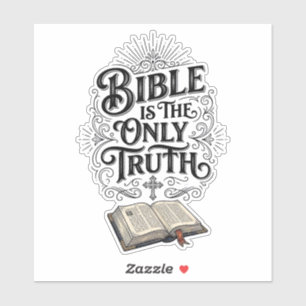 Pegatina Camiseta Cristiana La Biblia Es La Única Verdad