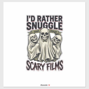 Pegatina Camiseta de abrazo de terror calavera divertida No