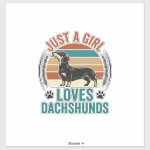 Pegatina Camiseta de amante de Dachshund Gráfico de perro d