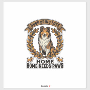 Pegatina Camiseta de amor de perro grabado vintage diseño L