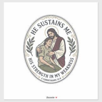 Pegatina Camiseta de ánimo de enfermedad crónica de Jesús I