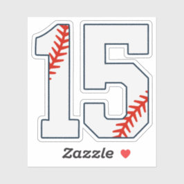 Pegatina Camiseta de béisbol número 15