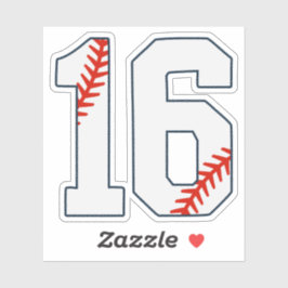 Pegatina Camiseta de béisbol número 16