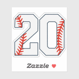 Pegatina Camiseta de béisbol número 20