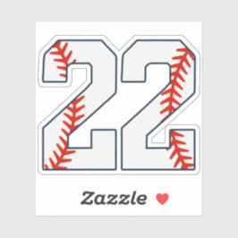 Pegatina Camiseta de béisbol número 22