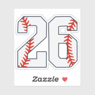 Pegatina Camiseta de béisbol número 26