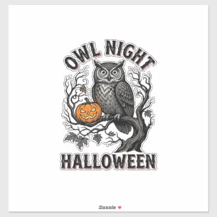Pegatina Camiseta de búho de Halloween Diseño de fiesta de 