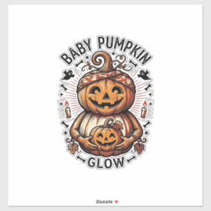 Pegatina Camiseta de calabaza de embarazo Halloween Belly D