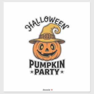 Pegatina Camiseta de calabaza de Halloween sombrero de bruj