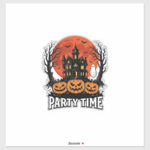 Pegatina Camiseta de calabaza fantasma de la época de la fi