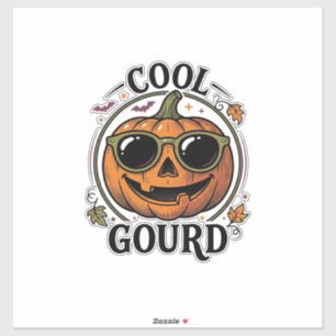 Pegatina Camiseta de calabaza genial grabado vintage Hallow