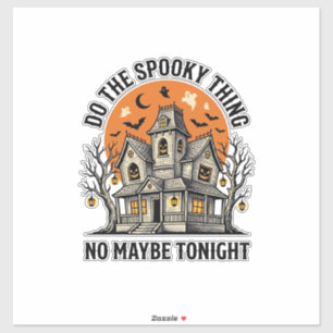 Pegatina Camiseta de Casa Embrujada Diseño de Halloween Vin