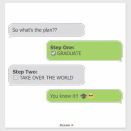 Pegatina Camiseta de chat del plan de graduación