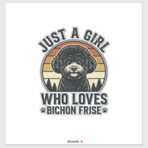 Pegatina Camiseta de chica Bichon Frise amante de perros vi