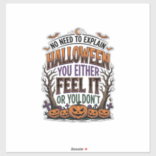 Pegatina Camiseta de cita de Halloween Calabaza Batata Árbo
