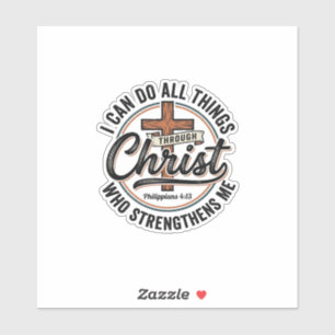 Pegatina Camiseta de cita vintage Christian Philippians 4_1