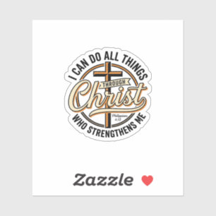 Pegatina Camiseta de cita vintage Christian Philippians 4_1