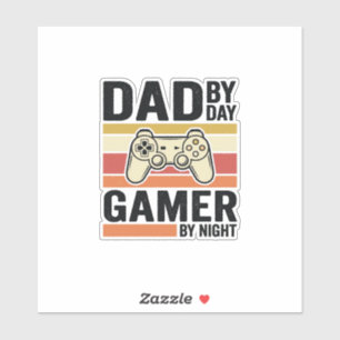 Pegatina Camiseta de controlador vintage para papá gamer Di