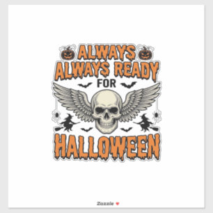 Pegatina Camiseta de cráneo de Halloween Grabado vintage Es