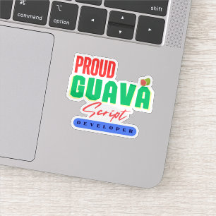 Pegatina Camiseta de desarrollador de lenguaje GuavaScript