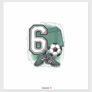 Pegatina Camiseta de diseño de grabado vintage cumpleaños 6