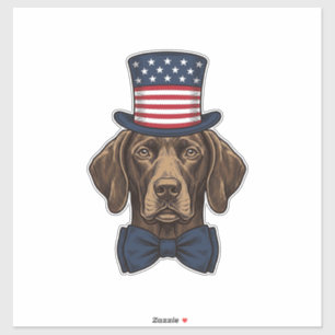 Pegatina Camiseta de diseño de grabado vintage de perro pat