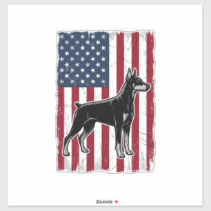 Pegatina Camiseta de diseño vectorial vintage con bandera d