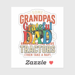 Pegatina Camiseta de dormir de granja vintage Tractor Abuel