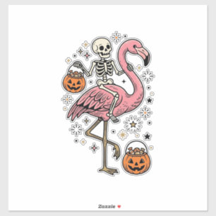 Pegatina Camiseta de dulce de Halloween de flamenco montand