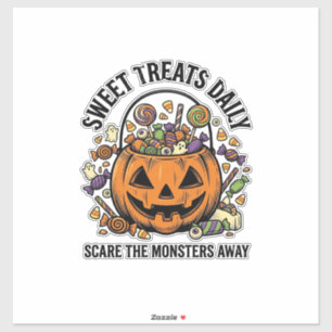 Pegatina Camiseta de dulces de Halloween Diseño de monstruo