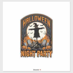 Pegatina Camiseta de espantapájaros de Halloween Vintage fi