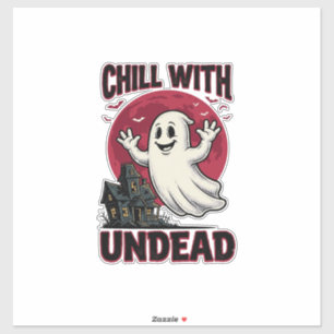 Pegatina Camiseta de Fantasma de Halloween Diseño de Zombie