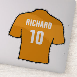 Pegatina Camiseta de fútbol Old Gold en una