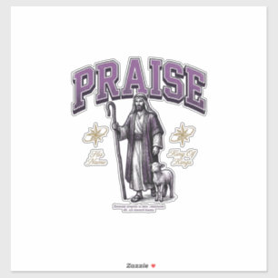 Pegatina Camiseta de grabado vintage alaba al Rey de Reyes