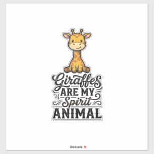 Pegatina Camiseta de grabado vintage de animal de espíritu