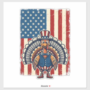 Pegatina Camiseta de grabado vintage de bandera de Turquía