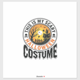 Pegatina Camiseta de grabado vintage de disfraz de Hallowee