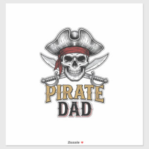 Pegatina Camiseta de grabado vintage de espada de cráneo de