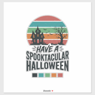 Pegatina Camiseta de grabado vintage de Halloween Spooktacu