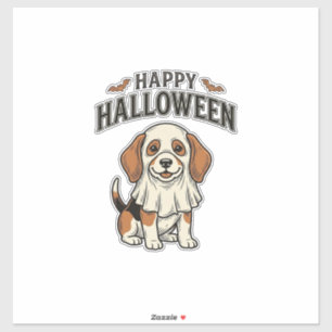Pegatina Camiseta de grabado vintage de perro fantasma Feli
