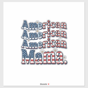 Pegatina Camiseta de grabado vintage patriótica American Ma